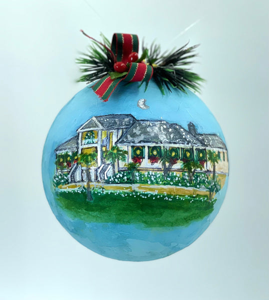 Hand Painted Pet and Home Portrait Ornament