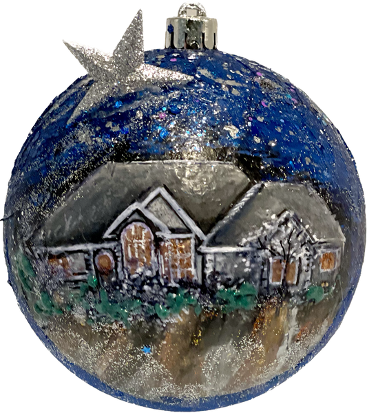 Hand Painted Pet and Home Portrait Ornament