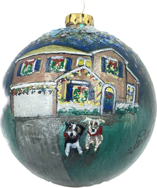 Hand Painted Pet and Home Portrait Ornament