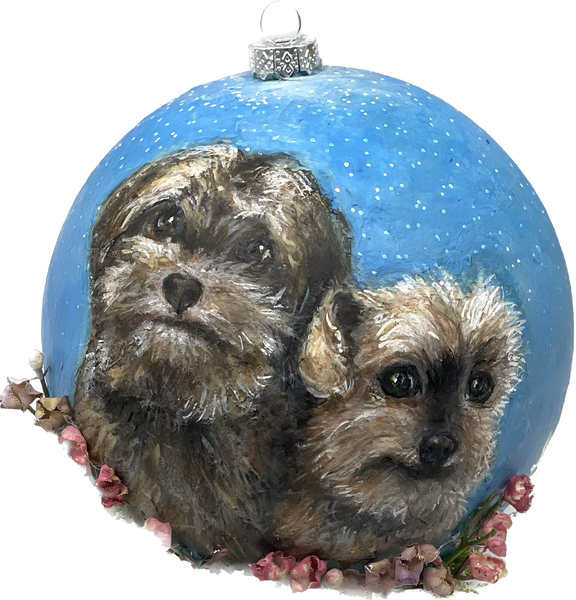 Hand Painted Pet and Home Portrait Ornament