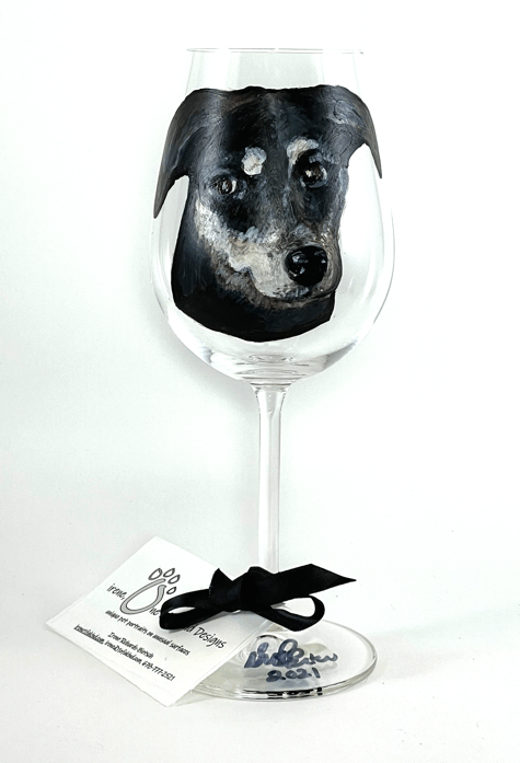 Custom Caricature Hand Painted Crystal Wine Glass – A Wincy Glass N Design